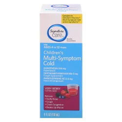 Signature Care S Care Multi Symptm Cold Lqd Child Berry
