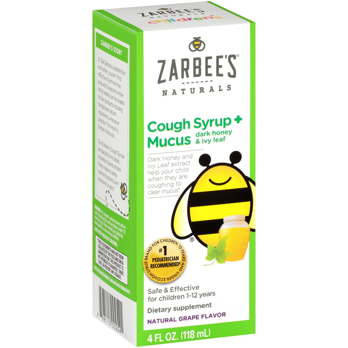 slide 2 of 4, Zarbee's Naturals Children's Cough & Mucus Reducer Syrup - Natural Grape - 4 fl oz, 4 fl oz