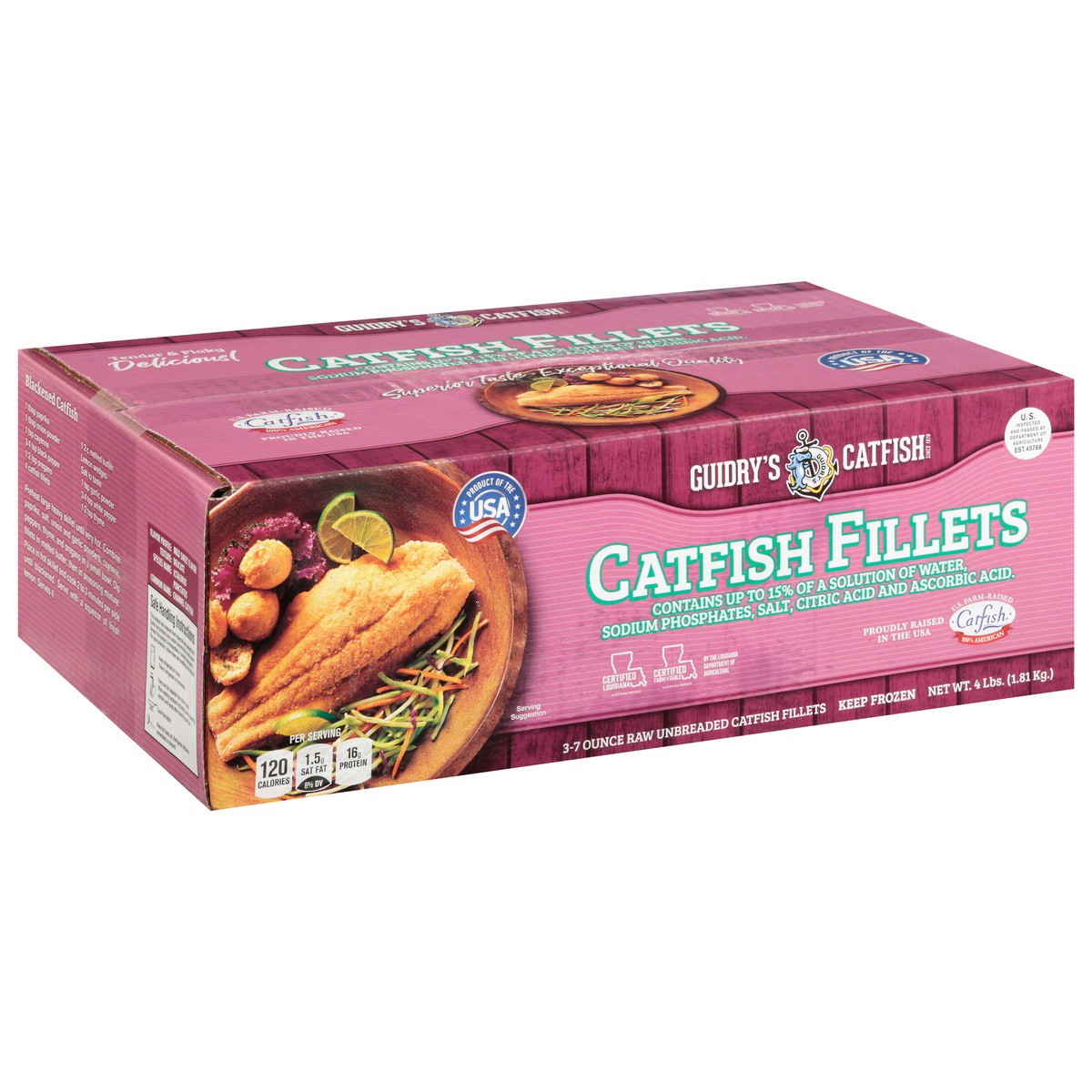 slide 6 of 9, Guidry's Catfish Fillets, 4 lb