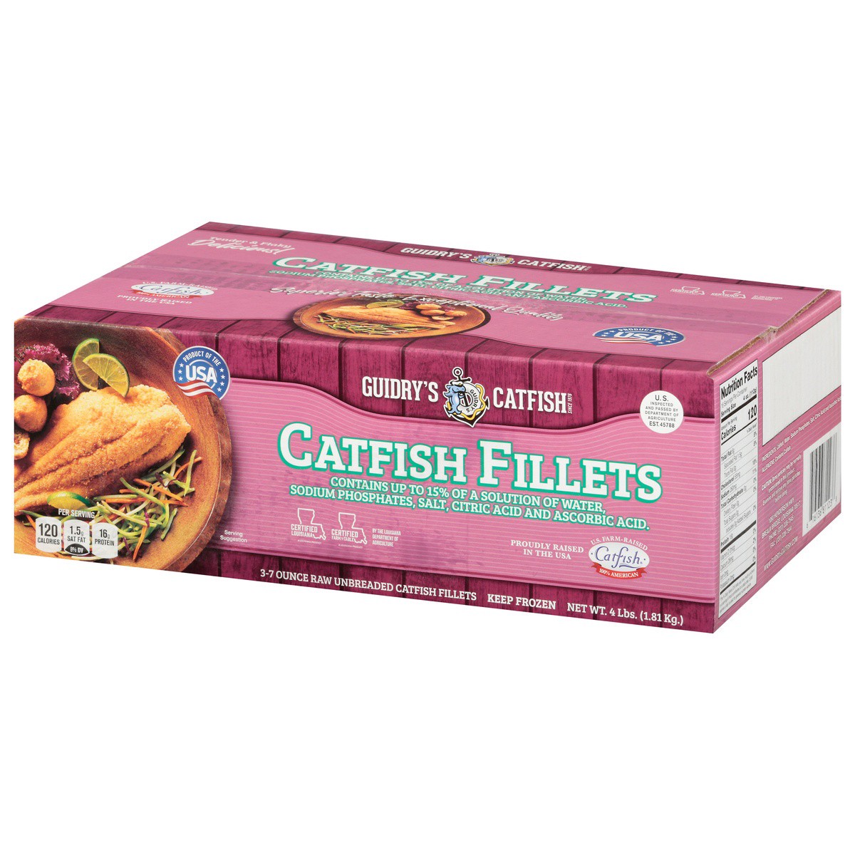 slide 8 of 9, Guidry's Catfish Fillets, 4 lb