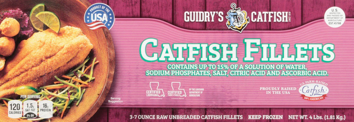 slide 5 of 9, Guidry's Catfish Fillets, 4 lb