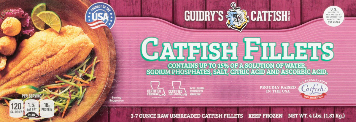 slide 7 of 9, Guidry's Catfish Fillets, 4 lb