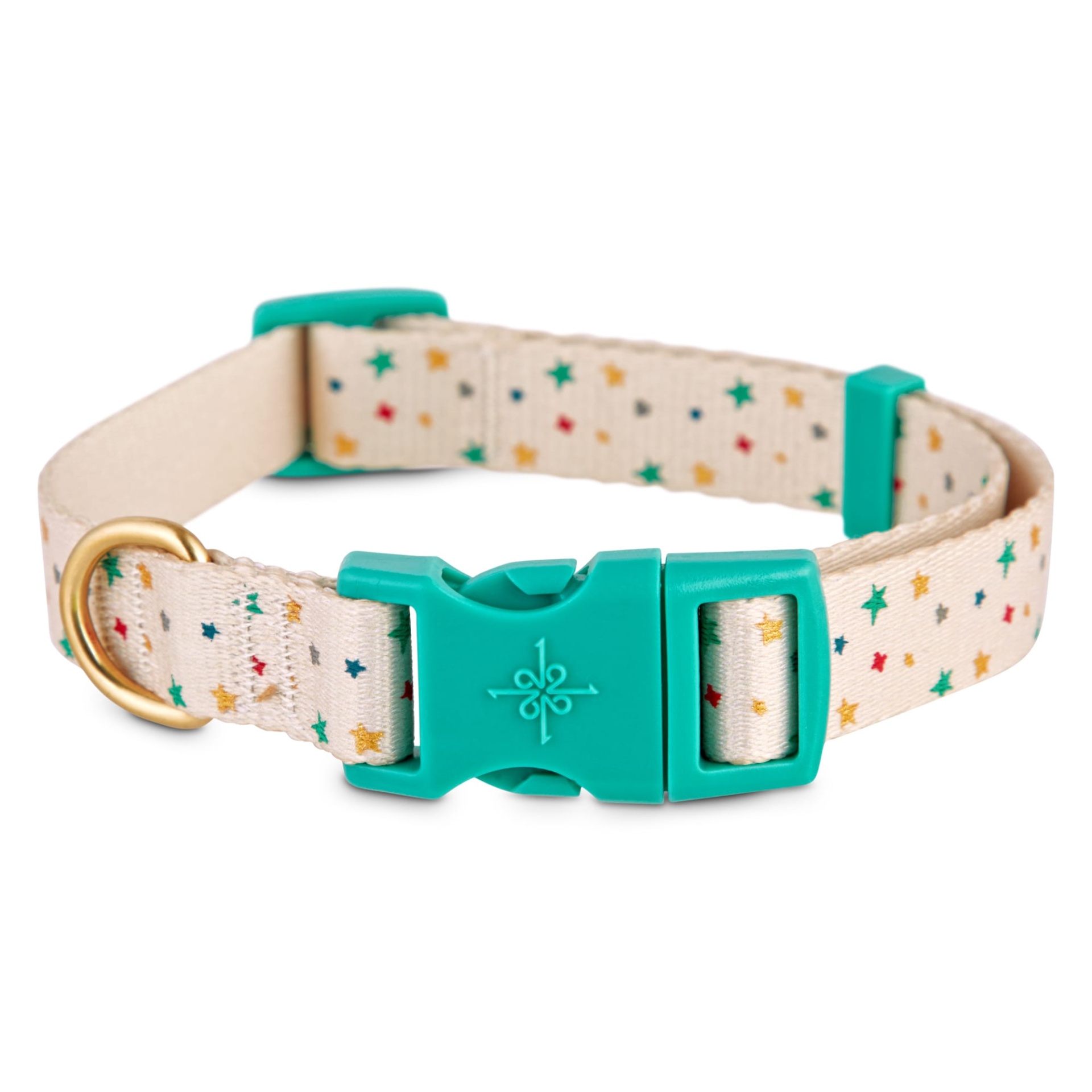 slide 1 of 1, Good2Go Star-Print Dog Collar, MED