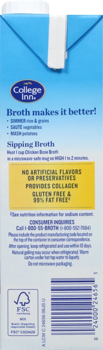 slide 6 of 9, College Inn Chicken Bone Broth 32 oz, 32 oz