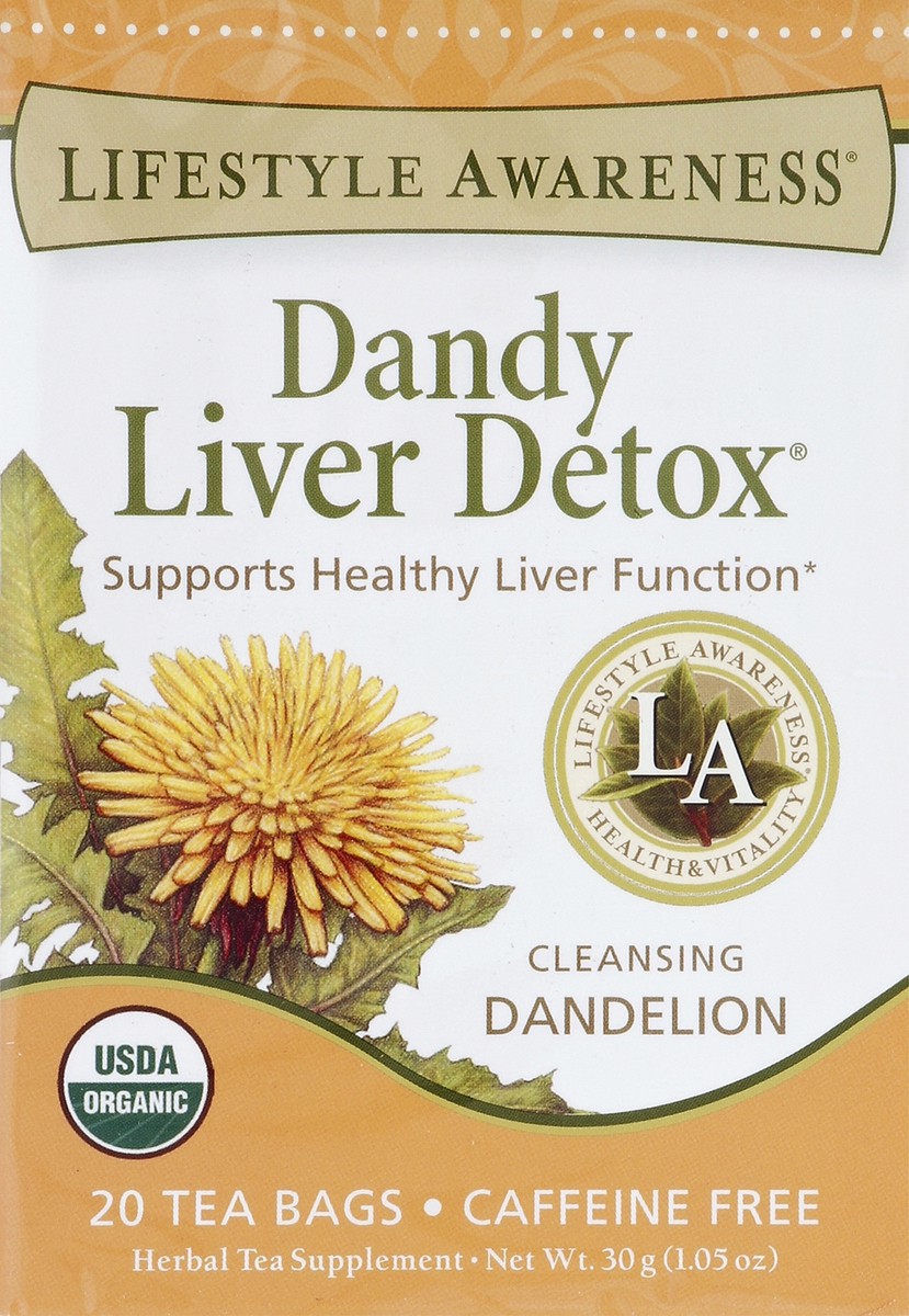 slide 4 of 4, Lifestyle Awareness Dandy Liver Detox Tea Bags, 20 ct