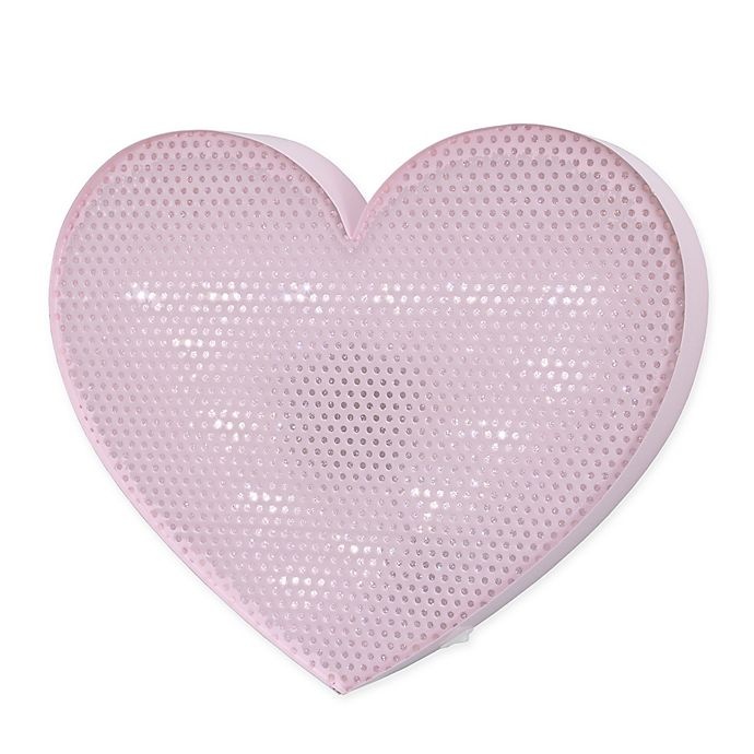 slide 1 of 5, NoJo Little Love Heart Light Up Mesh Wall Decor - Pink, 1 ct