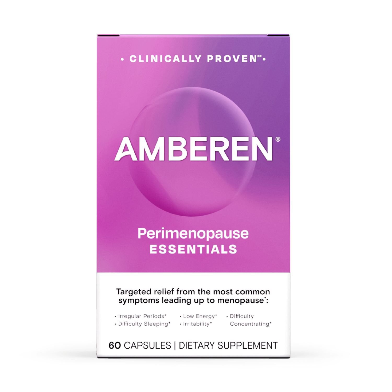 slide 1 of 3, Amberen Advanced Perimenopause Relief With Smart-B Complex Capsules, 60 ct
