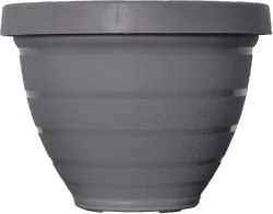 Akro-Mils Rings Self-Watering Planter - Warm Gray