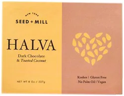 Seed + Mill Dark Chocolate & Toasted Coconut Halva - 8 Oz