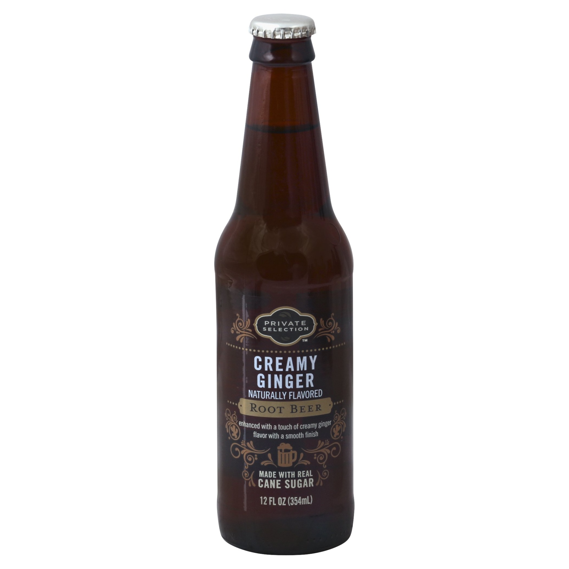 slide 1 of 1, Private Selection Creamy Ginger Root Beer Made with Real Cane Sugar, 12 fl oz