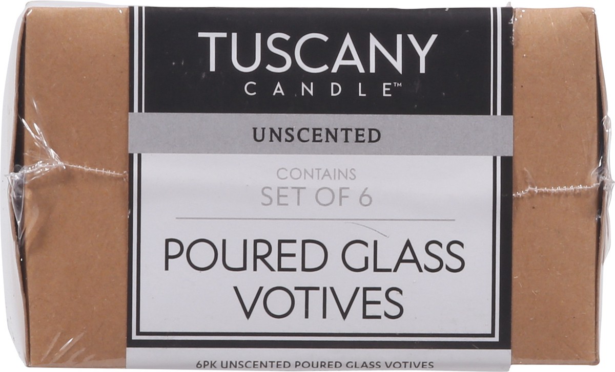 slide 5 of 9, Tuscany Candle Poured Glass Votives Unscented Candles 6 - 1.69 oz Candles, 1 ea