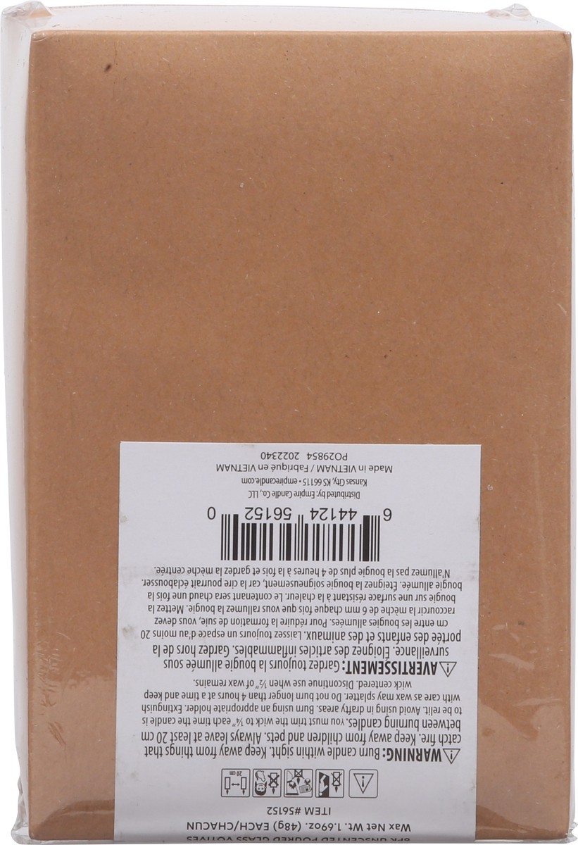 slide 3 of 9, Tuscany Candle Poured Glass Votives Unscented Candles 6 - 1.69 oz Candles, 1 ea
