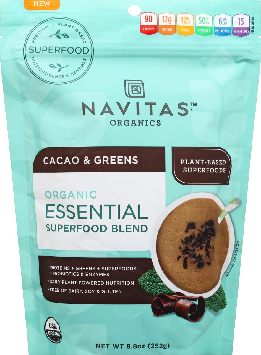 slide 1 of 4, Navitas Essential Blend Cacao & Greens - 8.8 Oz, 8.8 oz