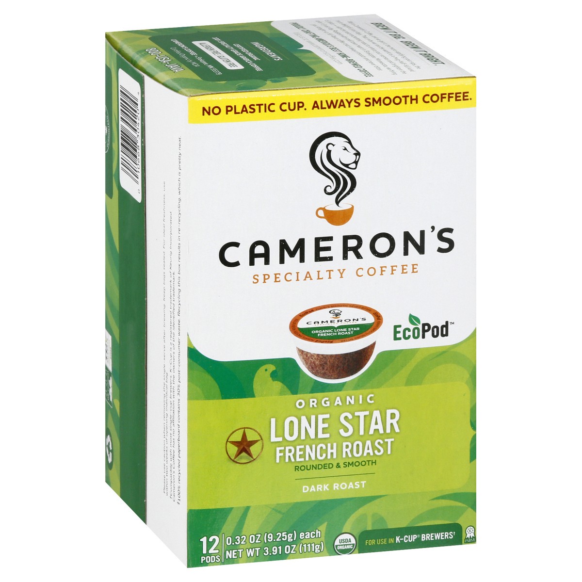 slide 5 of 12, Cameron's Organic Dark Roast EcoPods Lone Star French Roast Coffee 12 ea, 12 ct