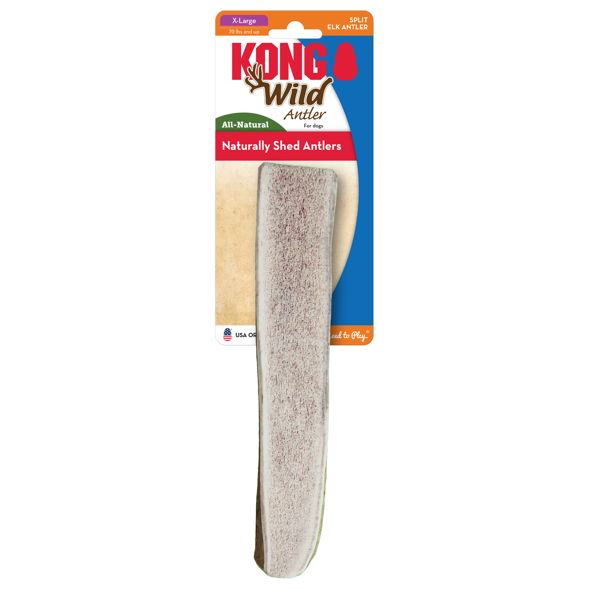 slide 4 of 4, KONG Wild Antler Split XL, x-large