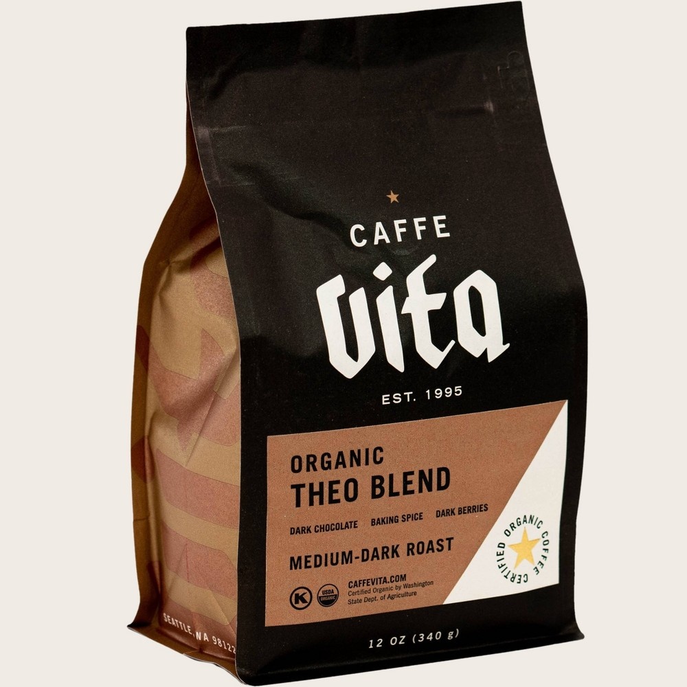 slide 2 of 3, Caffe Vita Coffee Organic Theo Blend Fairtrade Whole Bean, 12 oz