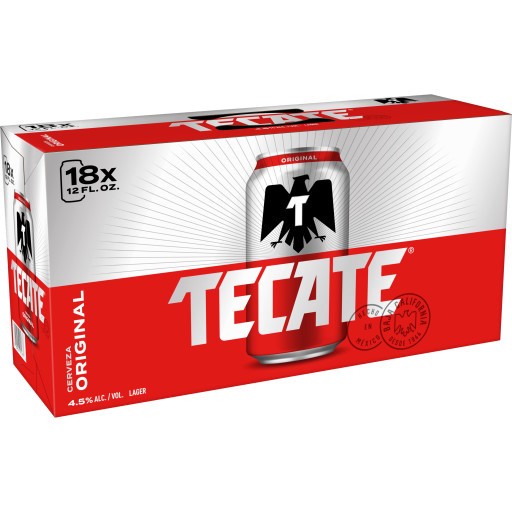 slide 3 of 3, Tecate Original Mexican Lager Beer, 18 Pack, 12 fl oz Cans, 12 oz