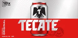 Tecate Original Mexican Lager Beer, 18 Pack, 12 fl oz Cans