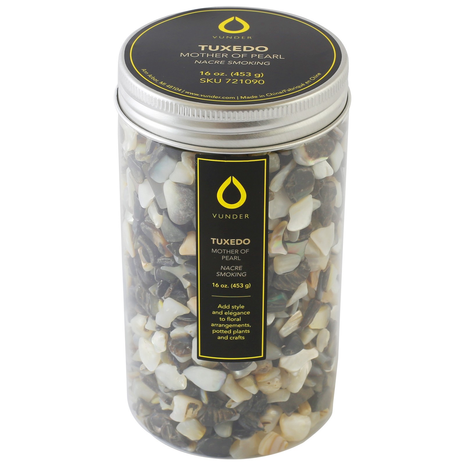 slide 2 of 2, Vunder Crushed Tuxedo Mother Of Pearl Shells, 16 oz