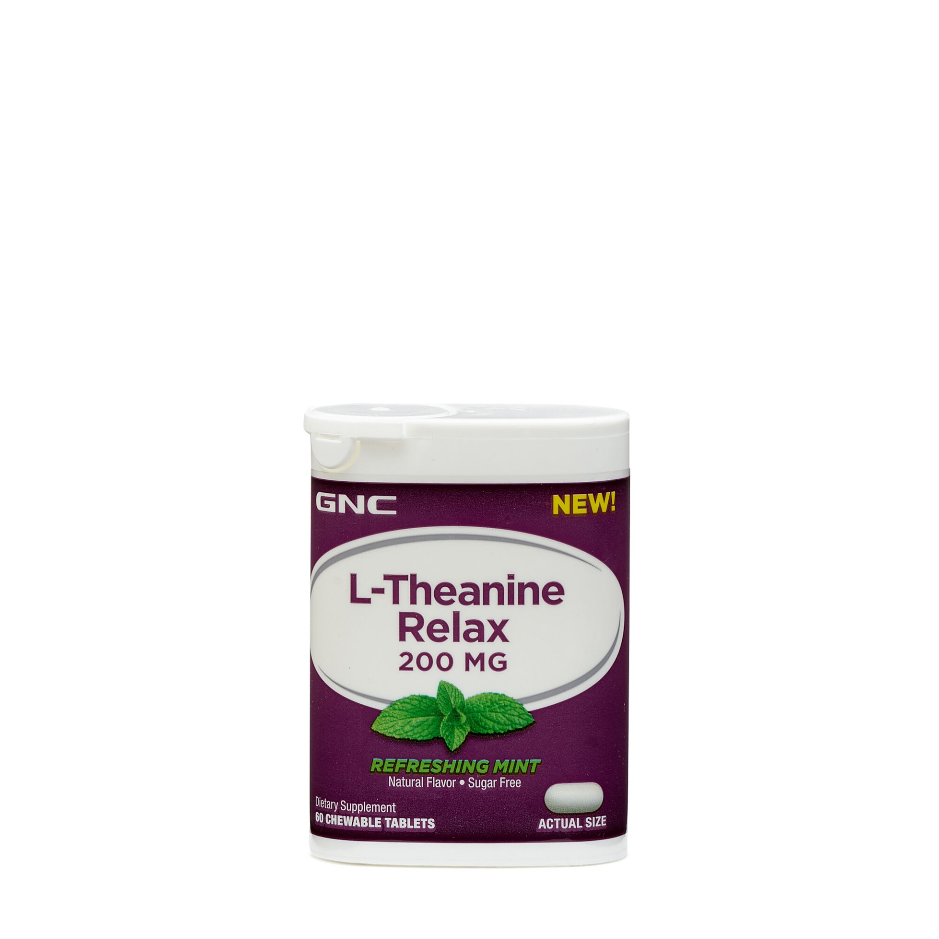 slide 1 of 1, GNC L-Theanine Relax - Refreshing Mint, 60 ct