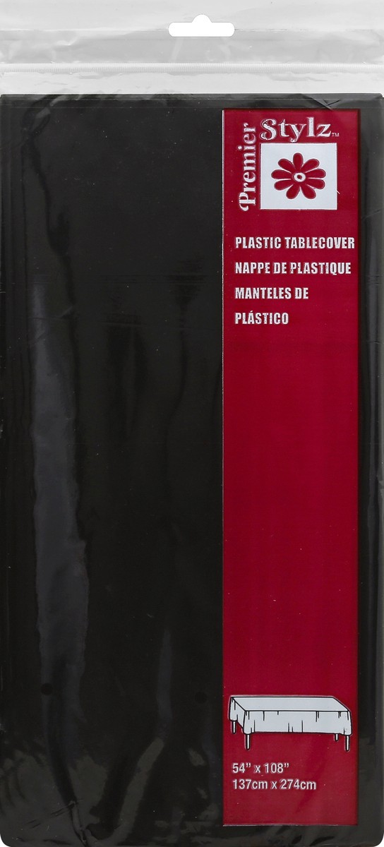 slide 2 of 2, Unique Industries Black Plastic Tablecover, 1 ct