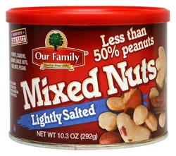 Our Family Lightly Salted Mixed Nuts Less Than 50% Peanuts