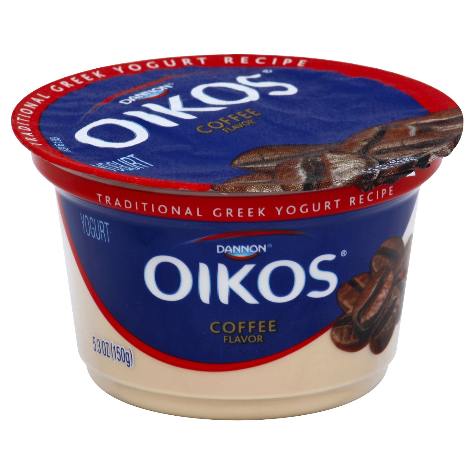 slide 1 of 5, Oikos Coffee Flavored Greek Yogurt, 5.3 oz