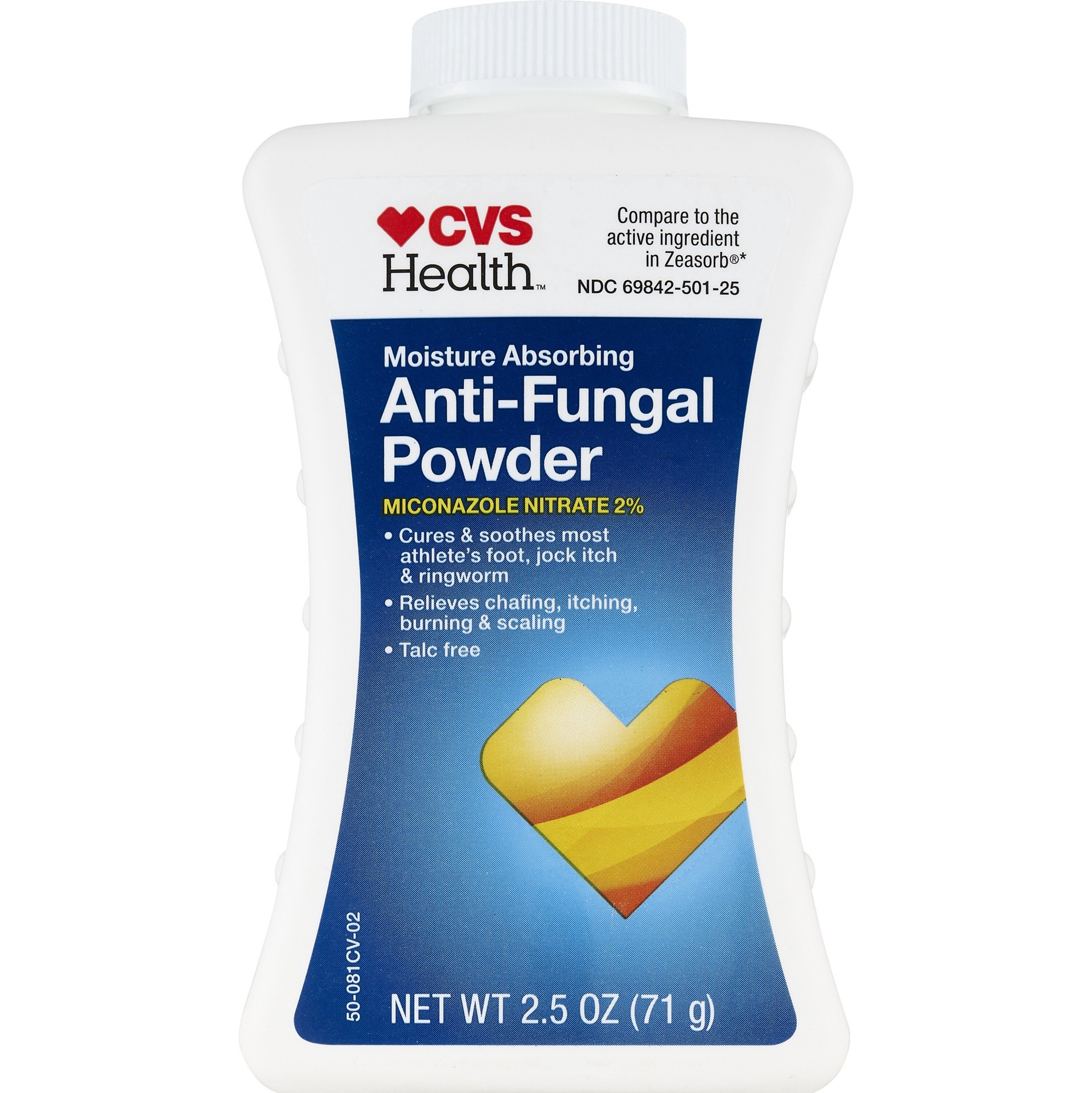 slide 1 of 1, Cvs Health Anti-Fungal Powder, 2.5 Oz, 2.5 oz