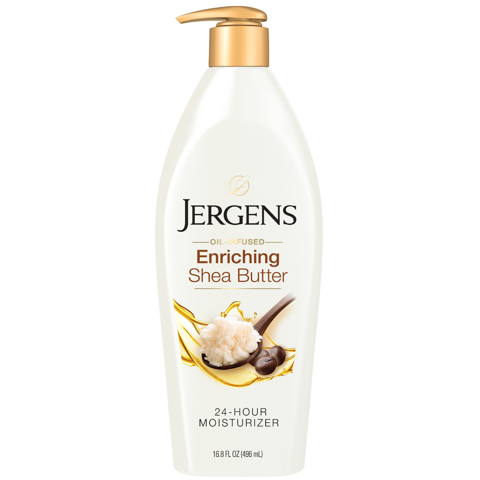 slide 1 of 9, Jergens, Hand and Body Lotion, Shea Butter Deep Conditioning Moisturizer, 3X More Radiant Skin, with Pure Shea Butter, Dermatologist Tested, 16.8 Oz, Pack of 2, 16.8 oz