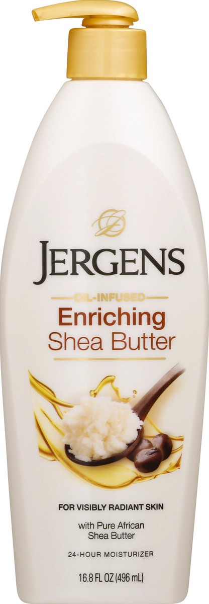 slide 3 of 9, Jergens Enriching Shea Butter Moisturizer 16.8 oz, 16.80 fl. oz
