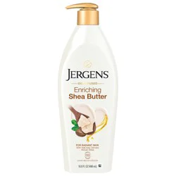 Jergens Shea Butter Body Lotion, Deep Conditioning Moisturizer, Hydration for Dry to Very Dry Skin, with Pure Shea Butter, Dermatologist Tested, 16.8 oz