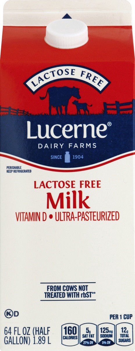 slide 3 of 4, Lucerne Dairy Farms Lucerne Milk Lactose Free - 64 Fl. Oz., 1/2 gal