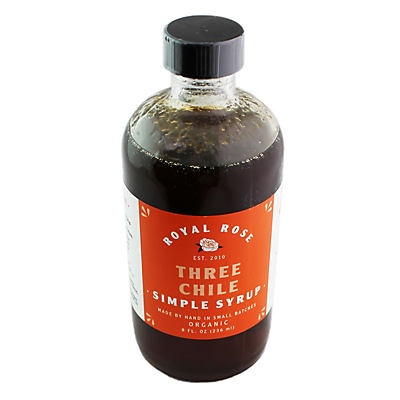 slide 1 of 1, Royal Rose Three Chile Simple Syrup - 8 oz, 8 oz