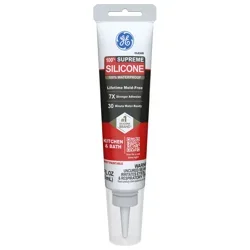 GE Supreme Silicone 2.8 oz Kitchen and Bath Clear Silicone Caulk