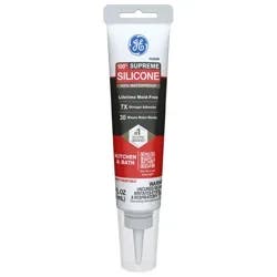 GE Supreme Silicone 2.8 oz Kitchen and Bath Clear Silicone Caulk