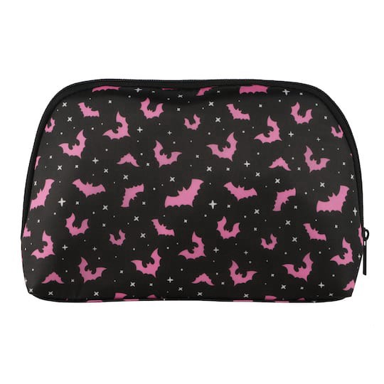 slide 1 of 2, 9.25" Bat Cosmetic Bag By Ashland, 6.5 in x 9.25 in x 3 in