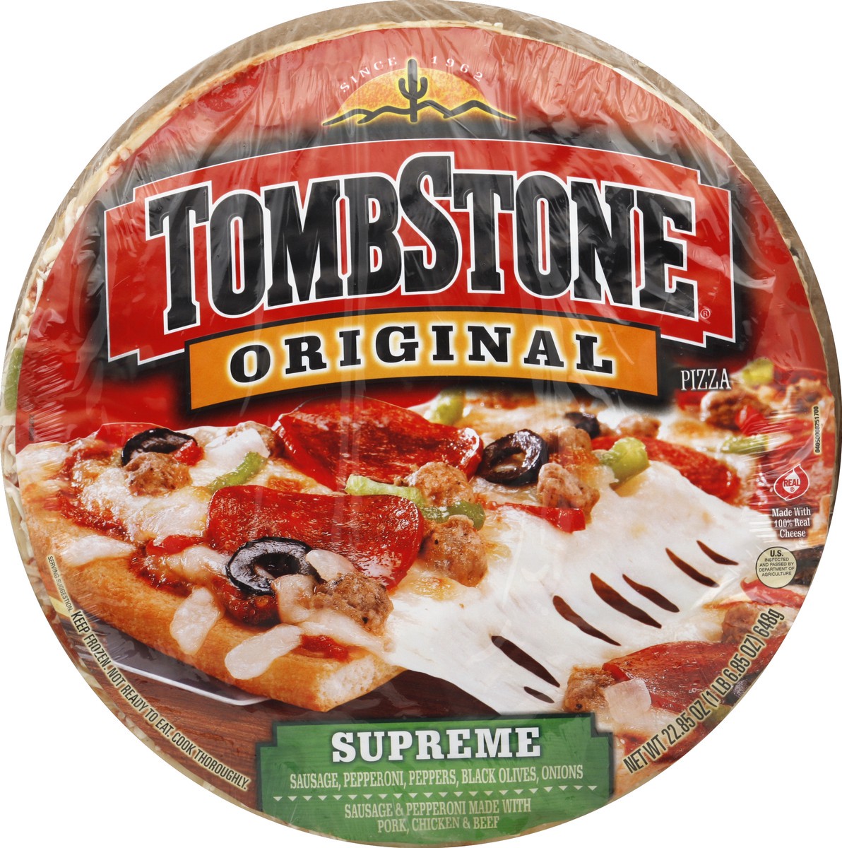 slide 5 of 6, Tombstone Supreme Pizza, 12 in