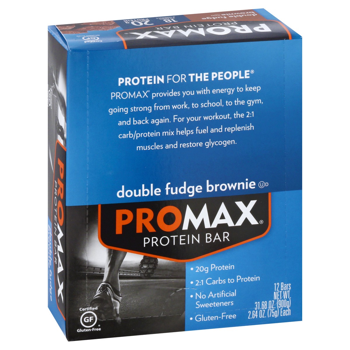 slide 2 of 9, Promax Double Fudge Brownie Protein Bar 12 ea, 12 ct