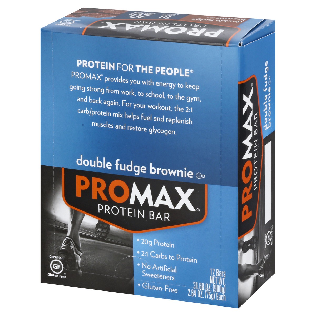 slide 3 of 9, Promax Double Fudge Brownie Protein Bar 12 ea, 12 ct