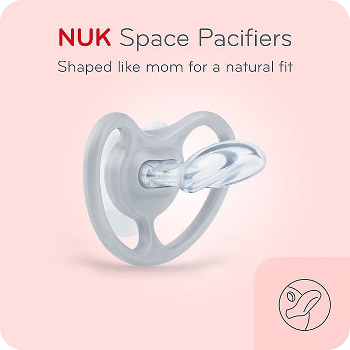 slide 2 of 6, NUK Space&trade Orthodontic, 0-6 Months, Pacifiers, 2 ct