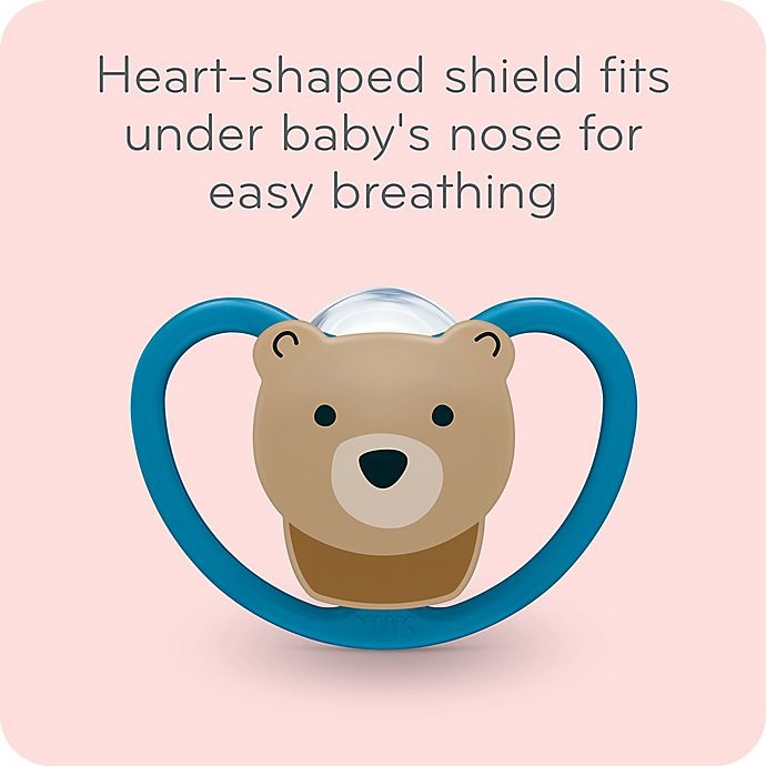 slide 6 of 6, NUK Space&trade Orthodontic, 0-6 Months, Pacifiers, 2 ct