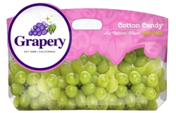 Fresh Cotton Candy Seedless Green Grapes in Bag