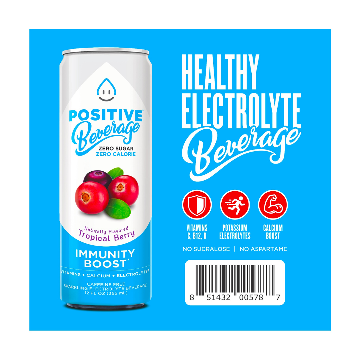 slide 3 of 17, Positive Imm Tropical Berry 6/4pk, 4 ct; 12 oz