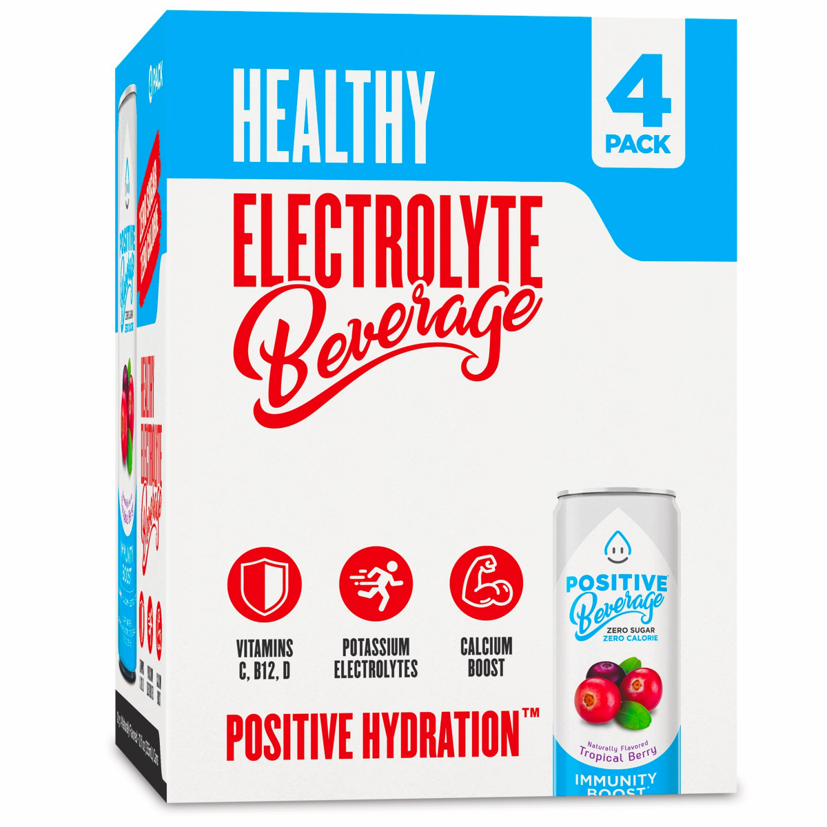 slide 15 of 17, Positive Imm Tropical Berry 6/4pk, 4 ct; 12 oz