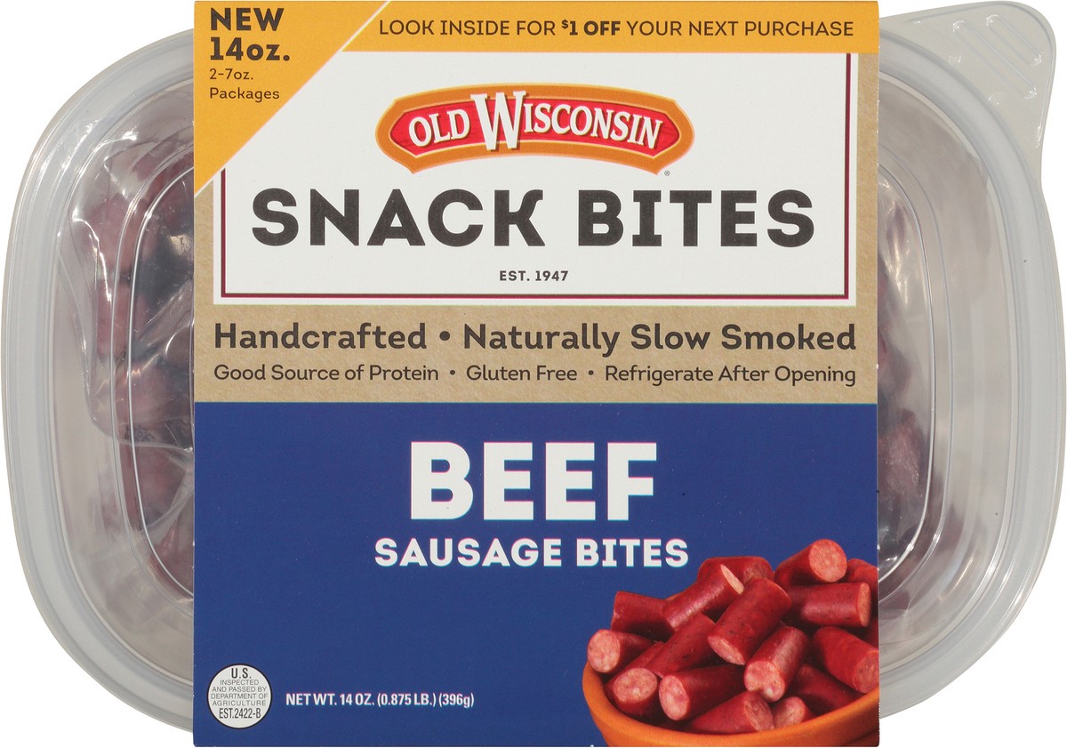 slide 9 of 11, Old Wisconsin Beef Bites Tub, 14 oz