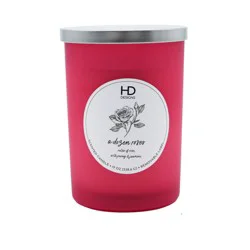 HD Designs Frosted 2 Wick Jar Candle - A Dozen Roses