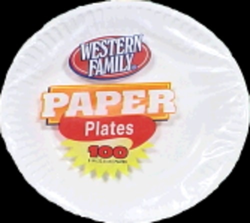 slide 1 of 1, Western Family Paper Plates, 100 ct