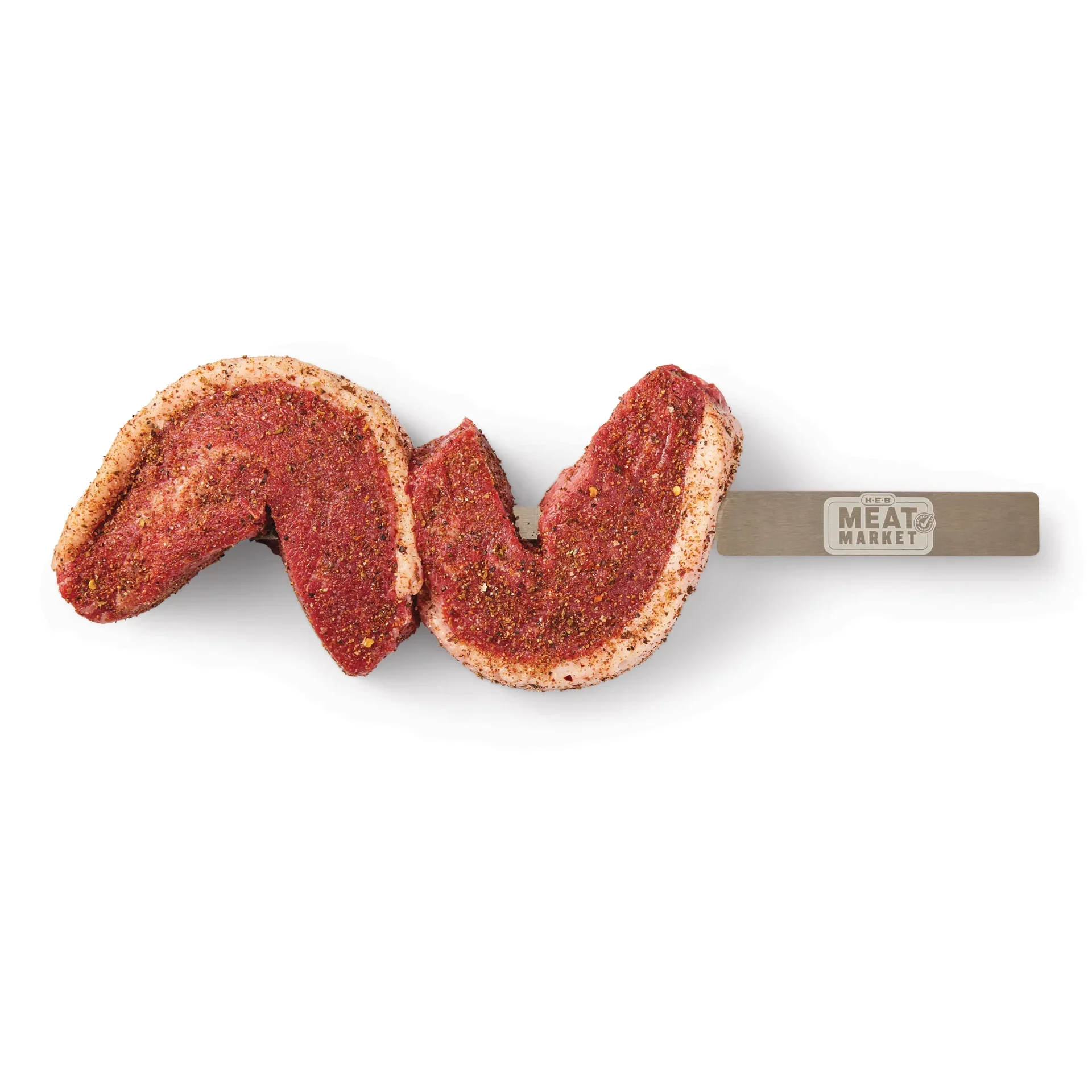 slide 1 of 1, H-E-B Meat Market Seasoned Beef Picanha Steak Skewer - 5 Pepper 5 Salt, per lb