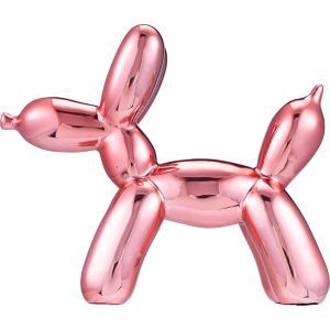 slide 1 of 1, RED AND PINK Electroplated Balloon Dog, 1 ct