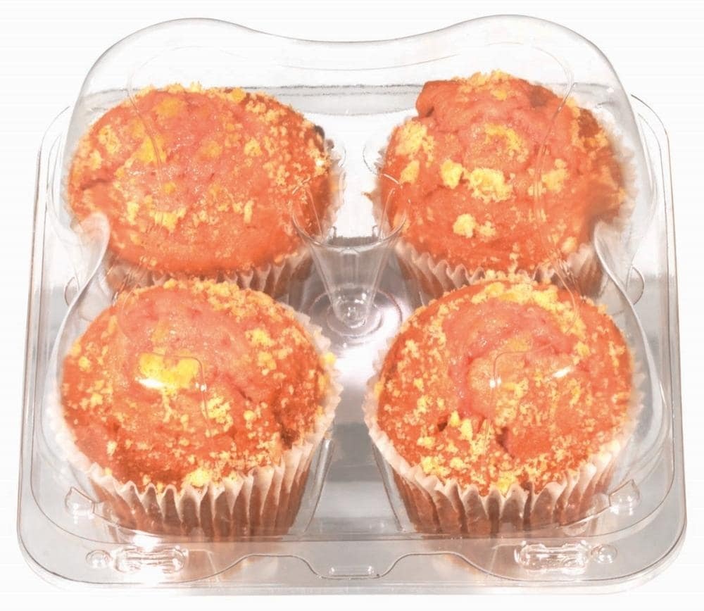 slide 1 of 1, Bakery Fresh Goodness Strawberry Muffins, 4 ct; 15 oz